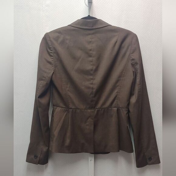 Banana Republic Fitted Blazer Sz 2 Brown - Picture 2 of 9